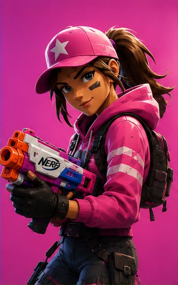 Skin gracza: dziewczyna w różowej czapce