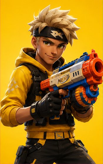 Skin gracza: blondyn w żółtej bluzie