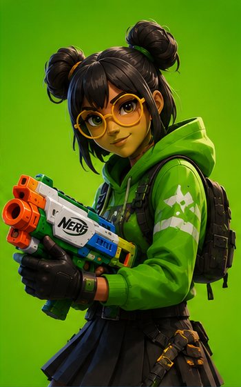 Skin gracza: dziewczyna w okularach