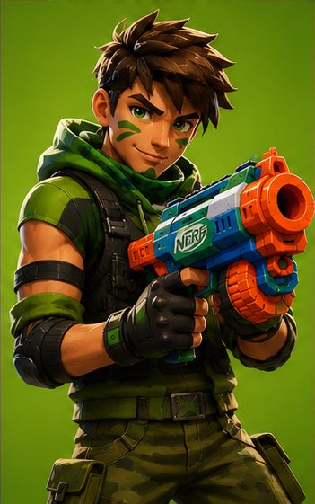 Skin gracza: chłopak w zielonej bluzie